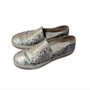 Stuart Weitzman Snake Print Slip-On Sneaker 8 Animal Print Metallic Maximalism